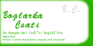 boglarka csati business card